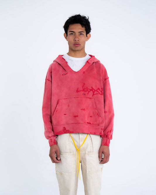 RECYCLED HOODIE BRICK