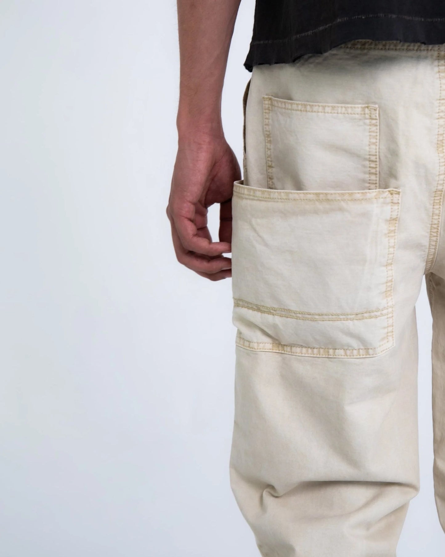 OVERDYED PAINTER PANT BIEGE
